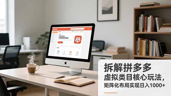 拆解拼多多虚拟类目核心玩法，矩阵化布局实现日入1000+-云泽轻创网