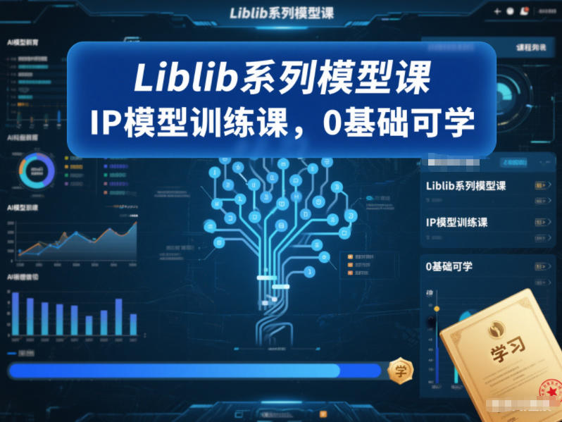 Liblib系列模型课，IP模型训练课，0基础可学-云泽轻创网