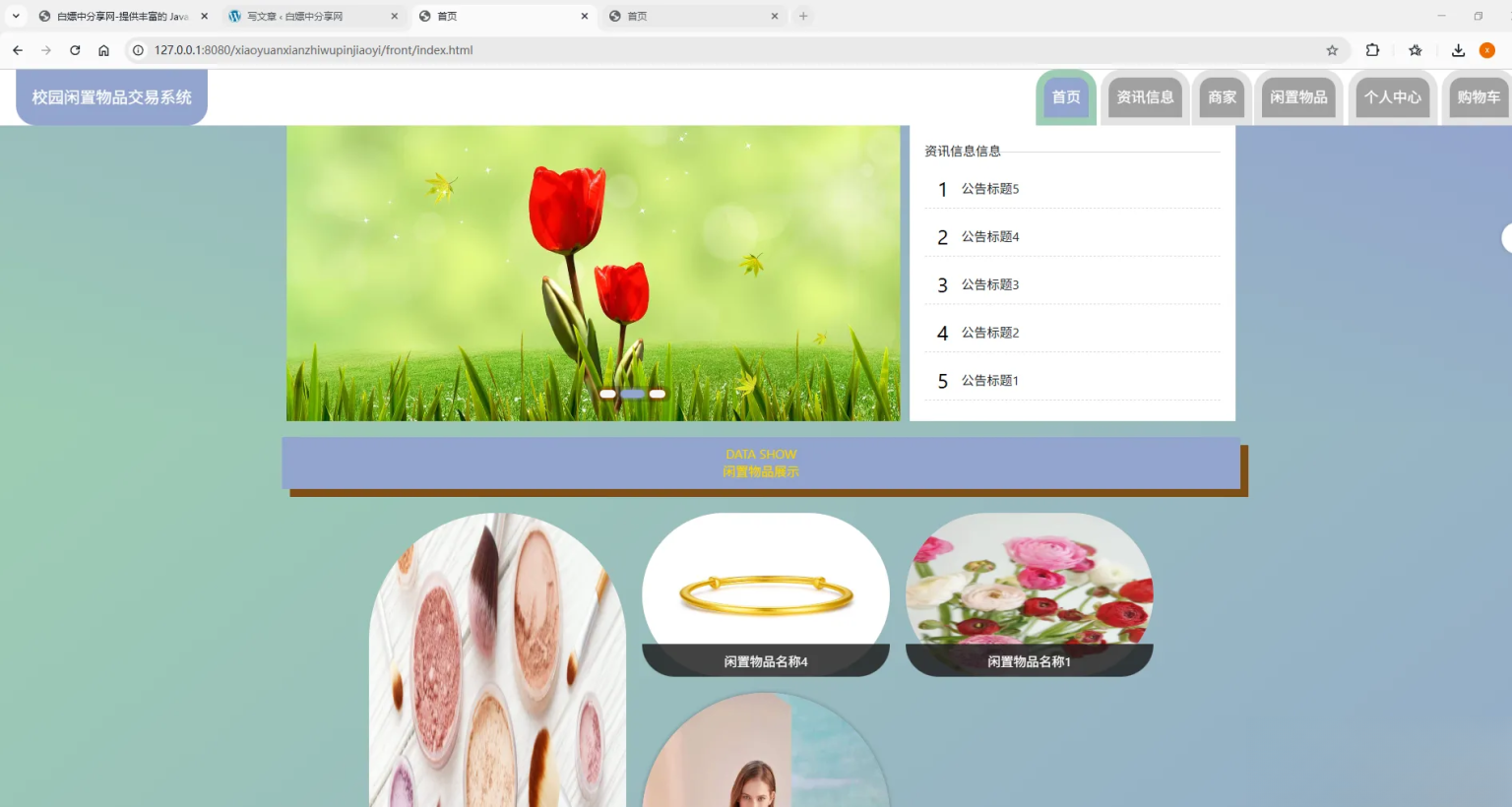 基于Spring Boot的校园闲置物品交易系统代码-云泽轻创网