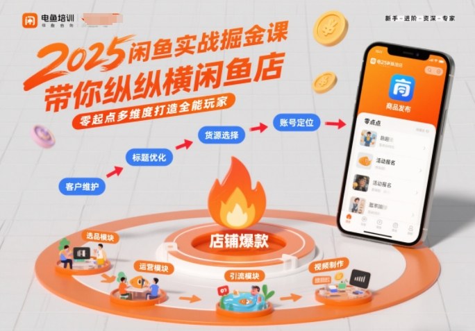 2025闲鱼实战掘金课，带你纵横闲鱼店，零起点多维度打造全能玩家-云泽轻创网