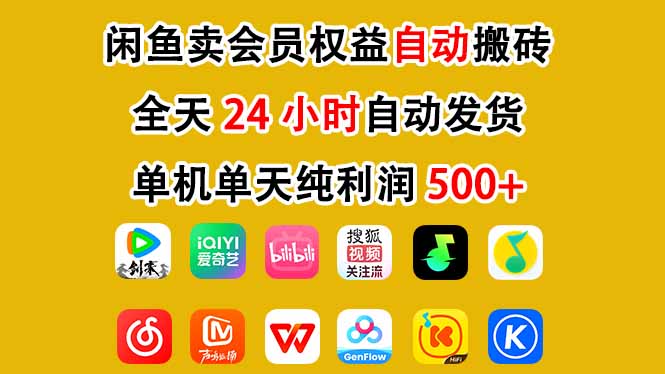 闲鱼卖会员权益，一部手机日入5张+，无需囤货全程24小时自动托管-云泽轻创网