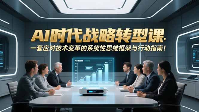 AI时代战略转型课：一套应对技术变革的系统性思维框架与行动指南！-云泽轻创网