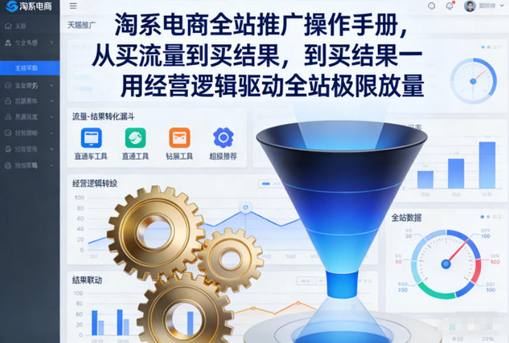 淘系电商全站推广操作手册，从买流量到买结果一用经营逻辑驱动全站极限放量-云泽轻创网