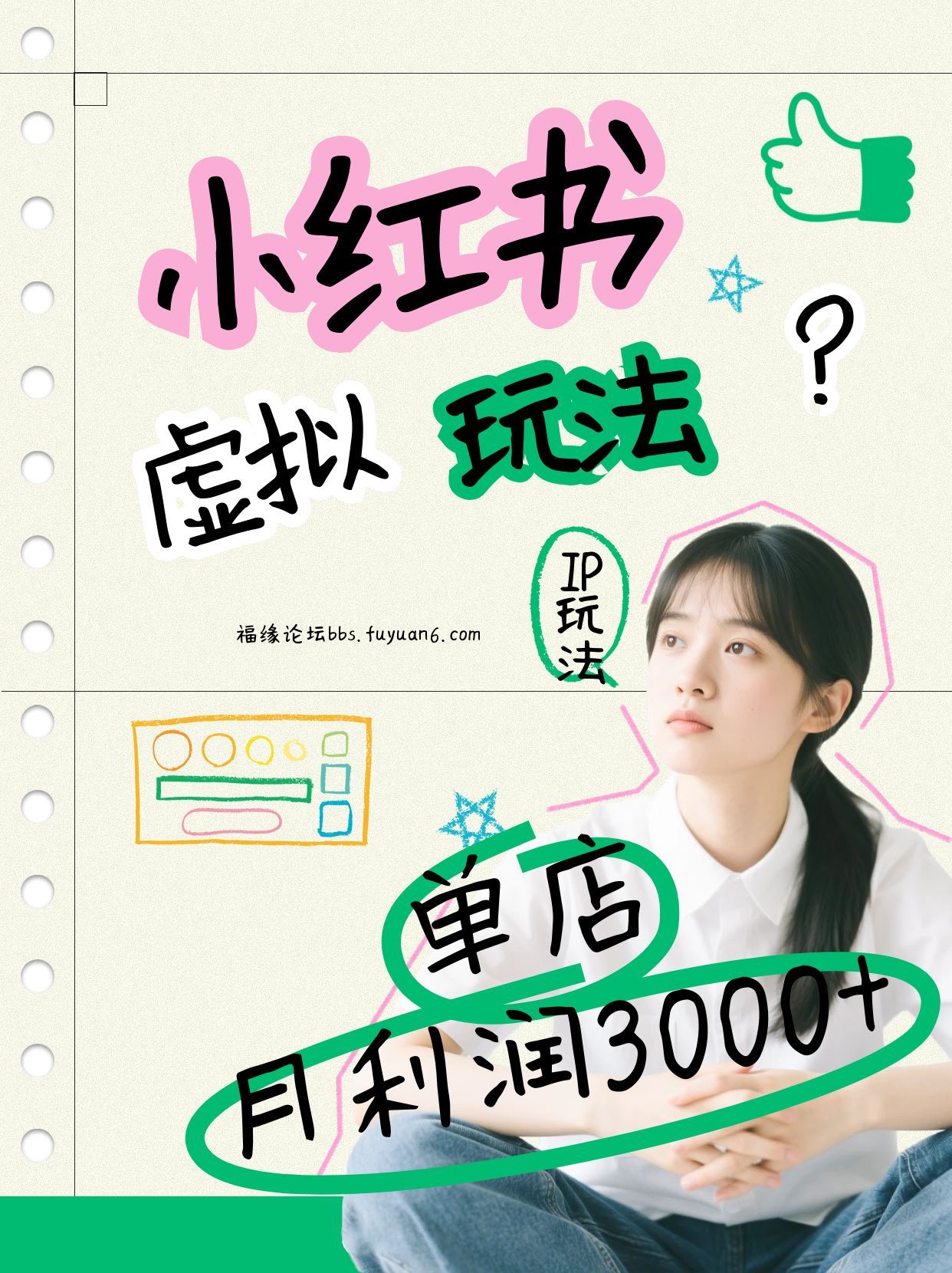 小红书虚拟玩法(铺货流和单品玩法)，单店月利润3000+，IP打法+原创商品(0违规)-云泽轻创网