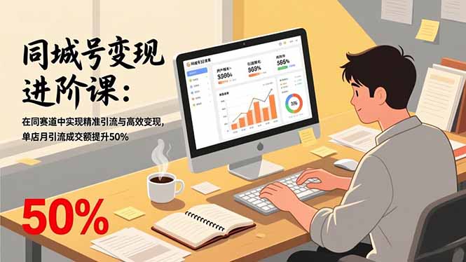 同城号变现进阶课：在同城赛道中实现精准引流与高效变现，单店月引流成交额提升50%-云泽轻创网