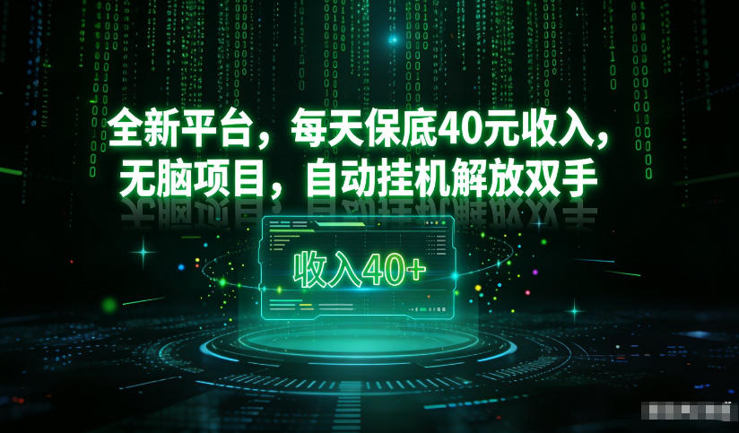 最新看广平台，每天保底30-4米，无脑项目，自动挂G解放双手【揭秘】-云泽轻创网