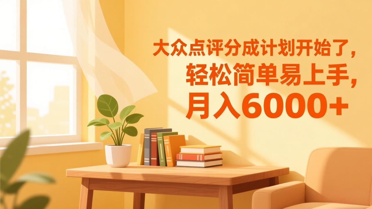 大众点评分成计划开始了，轻松简单易上手，月入6000+-云泽轻创网