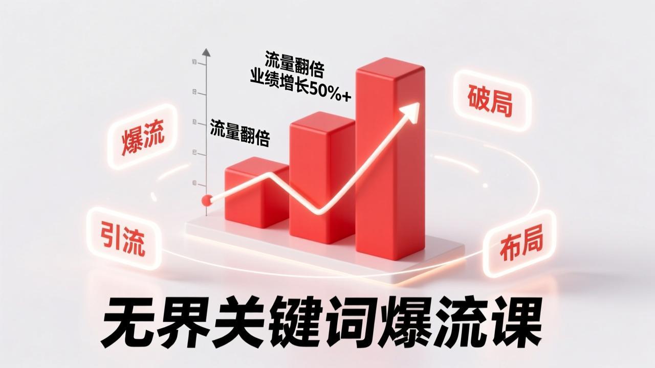 无界关键词爆流课，破局布局逻辑、阶段精准引流，实现流量翻倍，店铺业绩增长50%+。-云泽轻创网
