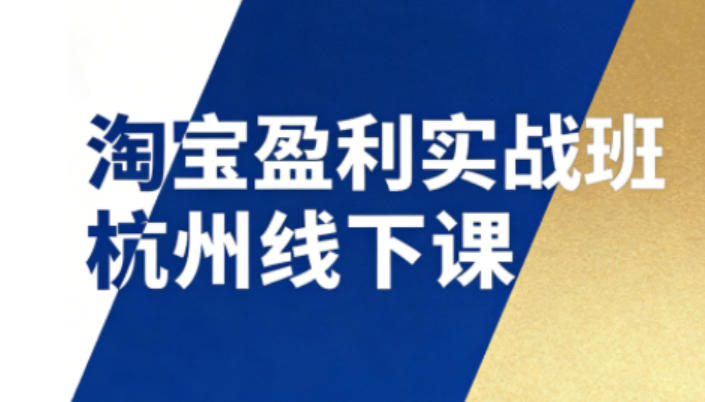 淘宝盈利实战班杭州线下课12月26-28日(音频+字幕)，帮你掌握SOP流程+12门核心技术-云泽轻创网