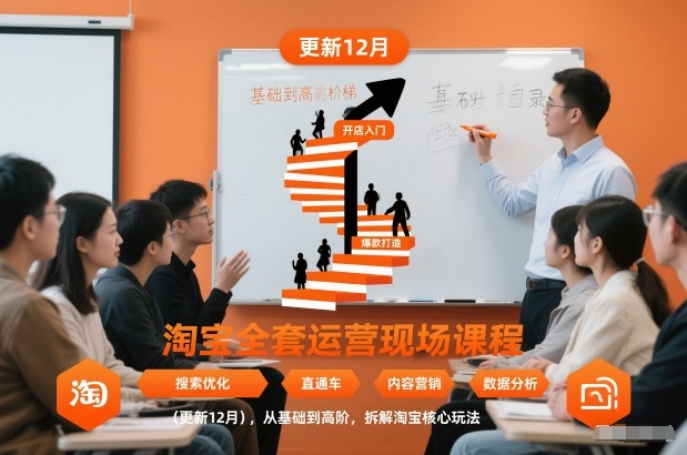 淘宝全套运营现场课程(更新26年1月)，从基础到高阶，拆解淘宝核心玩法-云泽轻创网