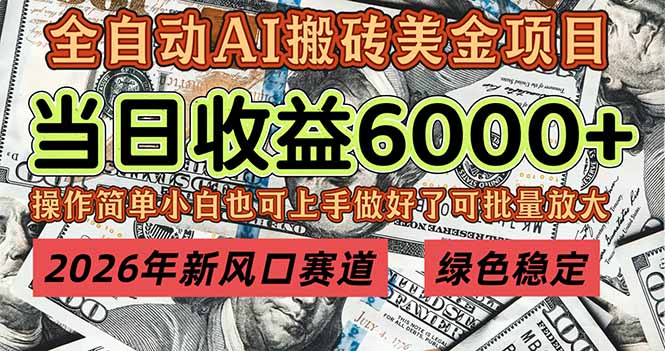 2026年新风口赛道，当日6000+以上，可批量放大，月收入20万+，长期绿色稳定的项目-云泽轻创网