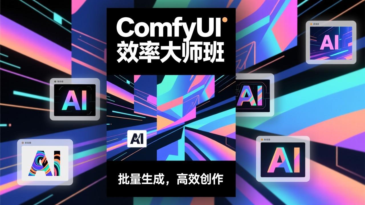 ComfyUI效率大师班：工作流搭建，批量生成，将个人AI出图效率提升5-10倍，月接单收入1-3万-云泽轻创网