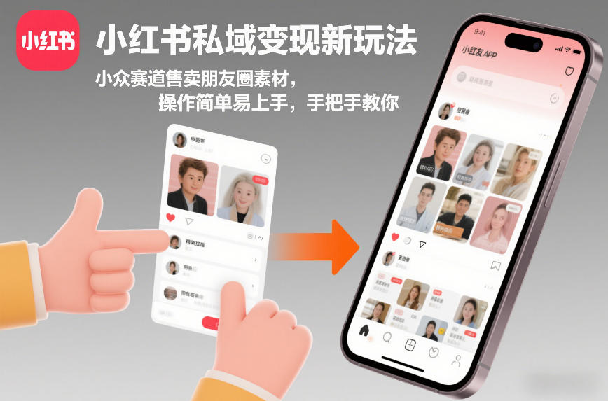 小红书私域变现新玩法，小众赛道售卖朋友圈素材，操作简单易上手，手把手教你-云泽轻创网
