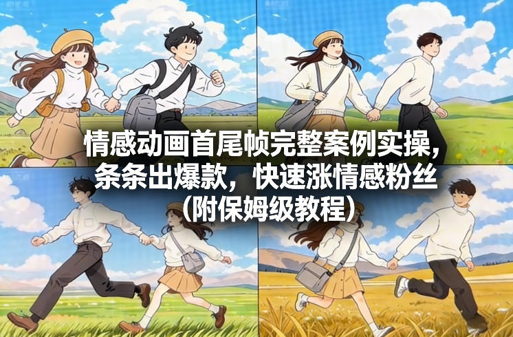 情感动画首尾帧完整案例实操，条条出爆款，快速涨情感粉丝(附保姆级教程)-云泽轻创网