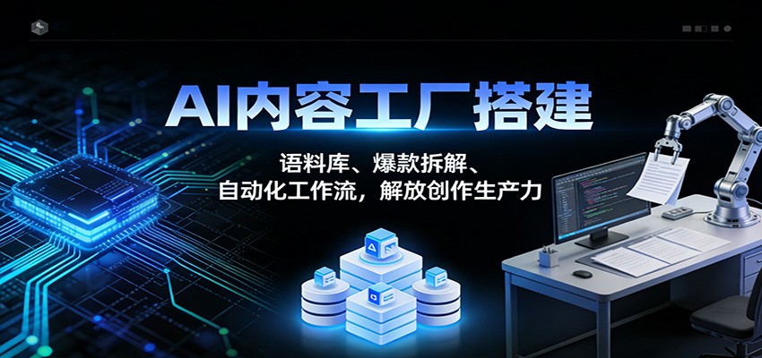 AI内容工厂搭建:语料库、爆款拆解、自动化工作流,解放创作生产力-云泽轻创网