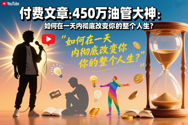 付费文章：450万油管大神：如何在一天内彻底改变你的整个人生？-云泽轻创网