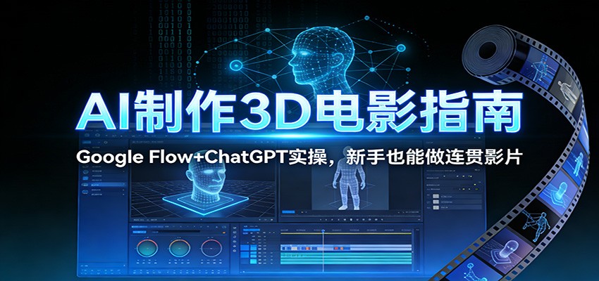 AI制作3D电影指南：Google Flow+ChatGPT实操，新手也能做连贯影片-云泽轻创网