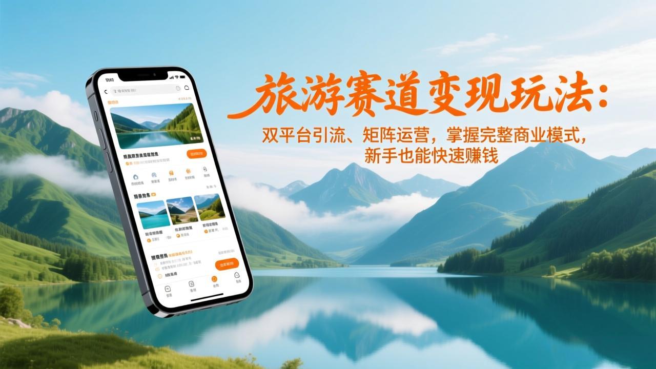 旅游赛道变现玩法：双平台引流、矩阵运营，掌握完整商业模式，新手也能快速赚钱-云泽轻创网