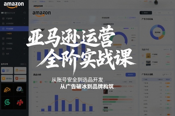 亚马逊运营全阶实战课，从账号安全到选品开发，从广告破冰到品牌构筑(更新2026)-云泽轻创网