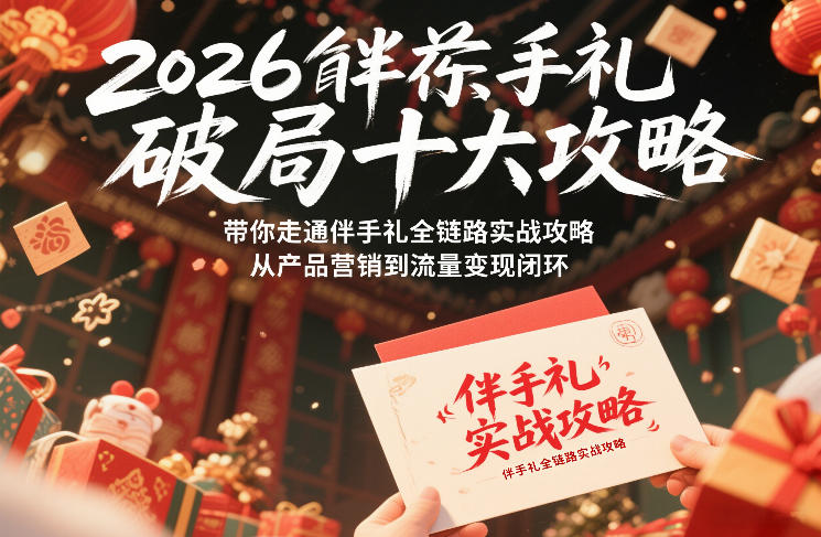 2026伴手礼破局十大攻略，带你走通伴手礼全链路实战攻略，从产品营销到流量变现闭环-云泽轻创网