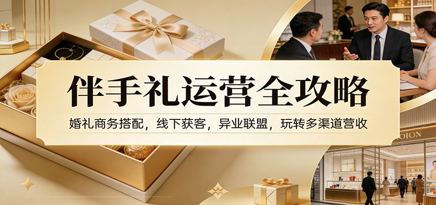 伴手礼运营全攻略：婚礼商务搭配，线下获客，异业联盟，玩转多渠道营收-云泽轻创网