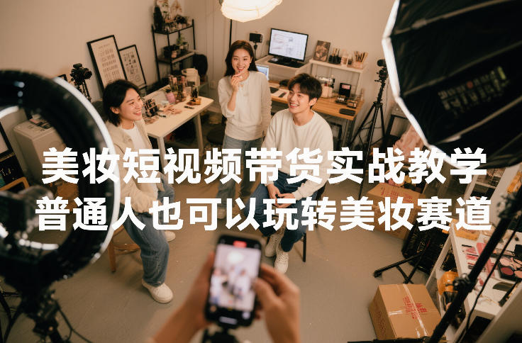 美妆短视频带货实战教学，普通人也可以玩转美妆赛道-云泽轻创网