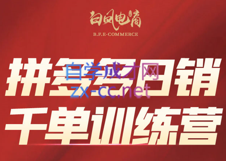 白凤电商·拼多多日销千单训练营(更新2026)-云泽轻创网