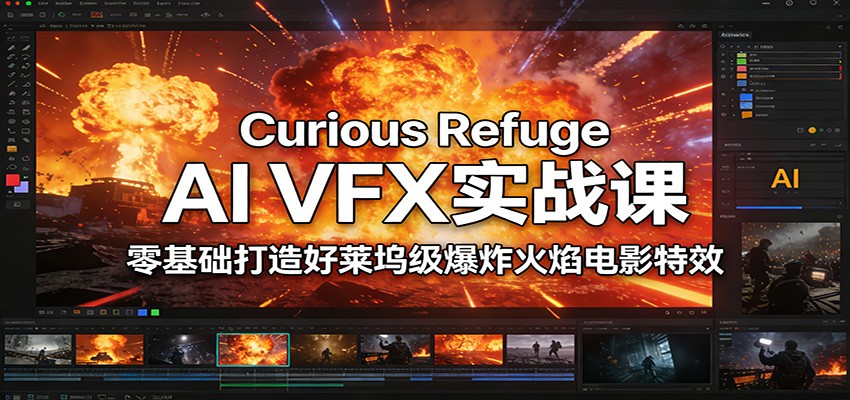 Curious Refuge AI VFX实战课,零基础打造好莱坞级爆炸火焰电影特效-云泽轻创网