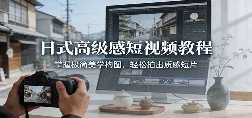 日式高级感短视频教程:掌握极简美学构图,轻松拍出质感短片-云泽轻创网
