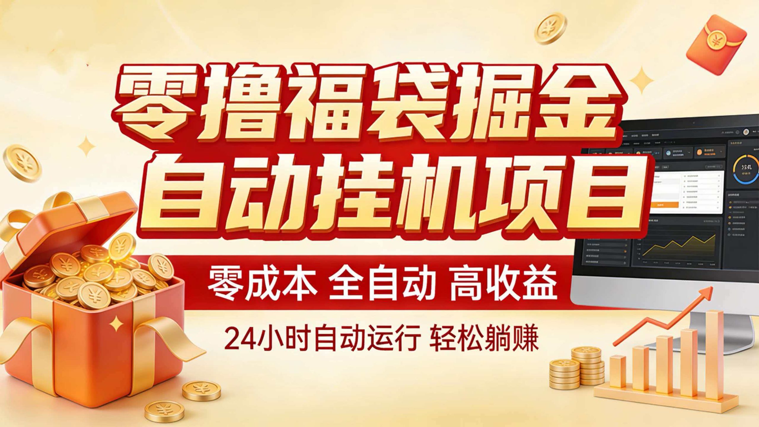 零撸福袋掘金!全自动挂机躺赚,新手也能上手-云泽轻创网