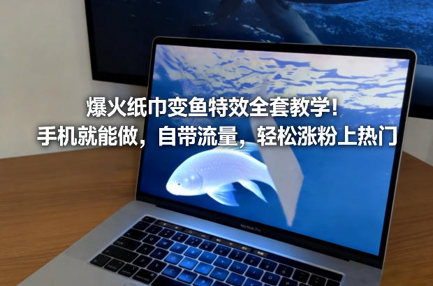 爆火纸巾变鱼特效全套教学！手机就能做，自带流量，轻松涨粉上热门-云泽轻创网