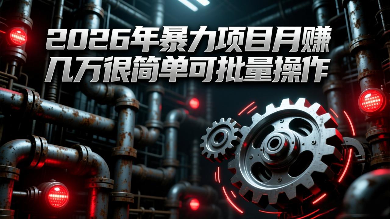 2026年暴力项目月赚几万很简单可批量操作，成本低，利润大-云泽轻创网