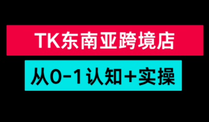 TikTok东南亚跨境从0-1认知实操课-云泽轻创网