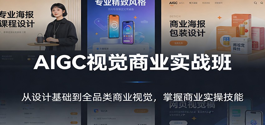 AIGC视觉商业实战班:从设计基础到全品类商业视觉,掌握商业实操技能-云泽轻创网