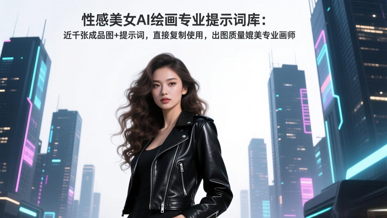 性感美女AI绘画专业提示词库：近千张成品图+提示词，直接复制使用，出图质量媲美专业画师-云泽轻创网