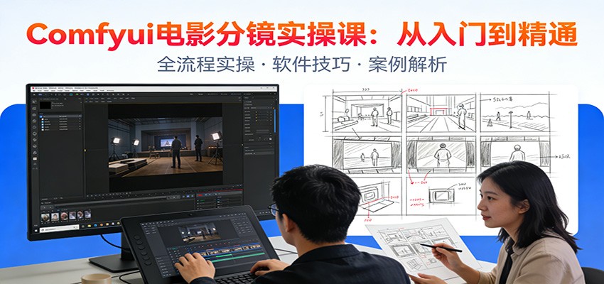 ComfyUI电影分镜实操课：分镜一致性，全流程AI视频制作，零基础也能做专业分镜-云泽轻创网
