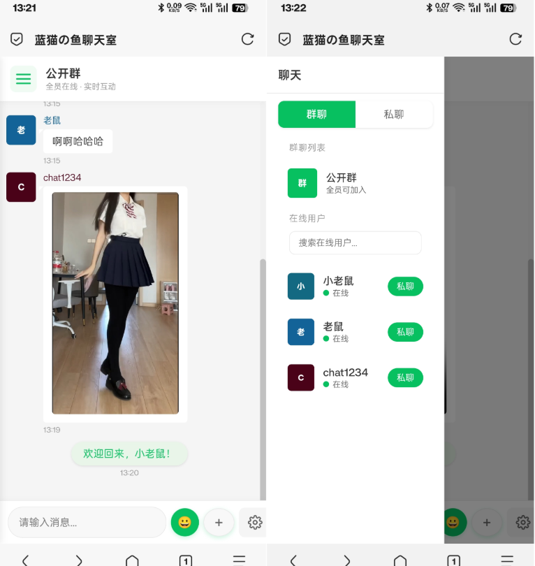 PHP实时消息聊天室源码 聊天APP源码 H5网页聊天室 PHP+WebSocket-云泽轻创网