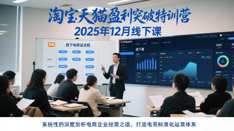 淘宝天猫盈利突破特训营25年12月线下课，系统性的深度剖析电商企业经营之道，打造电商标准化运营体系-云泽轻创网