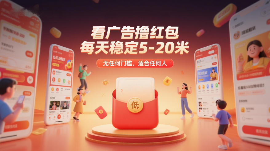 看广告撸红包，每天稳定5-20米，无任何门槛，适合任何人-云泽轻创网