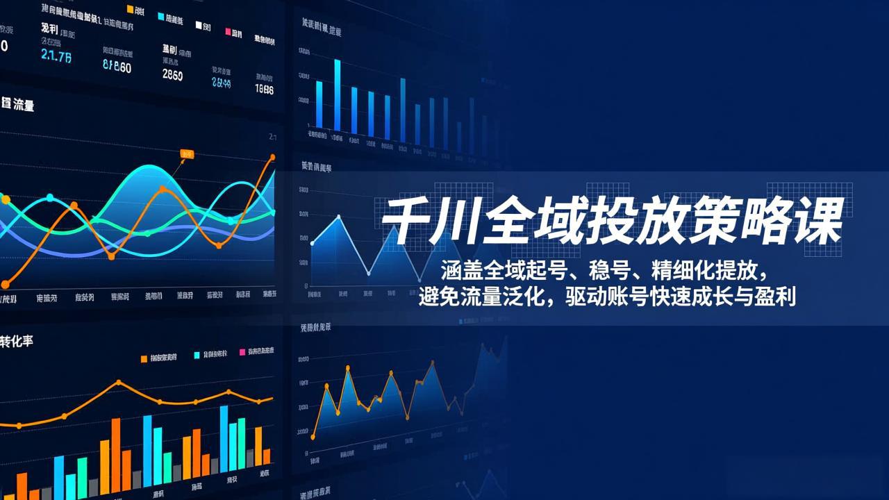 千川全域投放策略课：涵盖全域起号、稳号、精细化投放，避免流量泛化，驱动账号快速成长与盈利-云泽轻创网