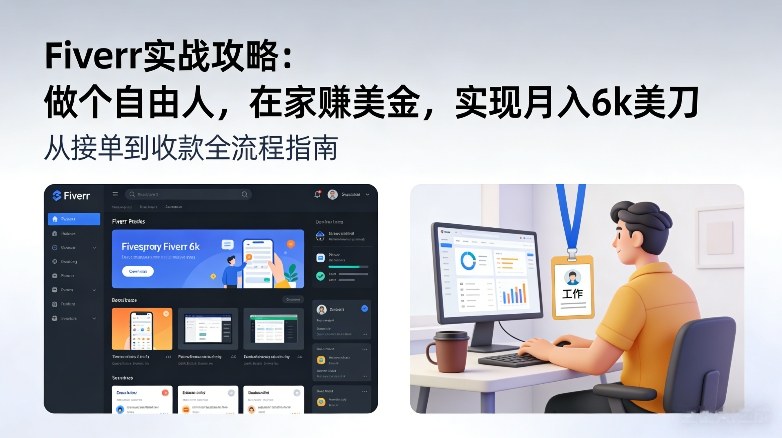 Fiverr实战攻略，做个自由人，在家賺美金，实现月入6k美刀-云泽轻创网
