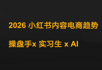 迪安·2026小红书内容电商趋势操盘手x实习生xAI-云泽轻创网
