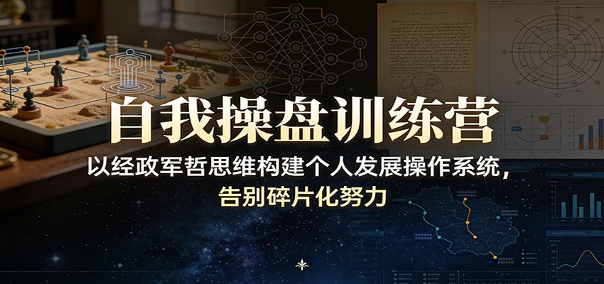 自我操盘训练营:以经政军哲思维构建个人发展操作系统,告别碎片化努力-云泽轻创网