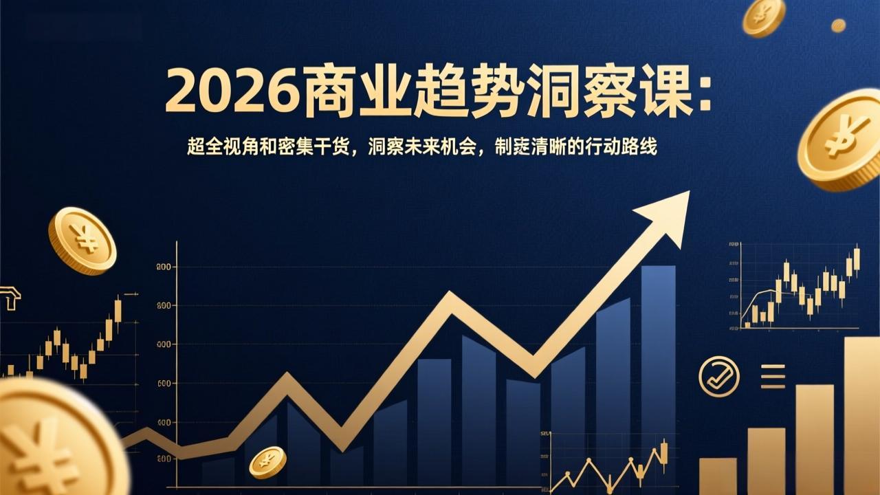 2026商业趋势洞察课：超全视角和密集干货，洞察未来机会，制定清晰的行动路线-云泽轻创网