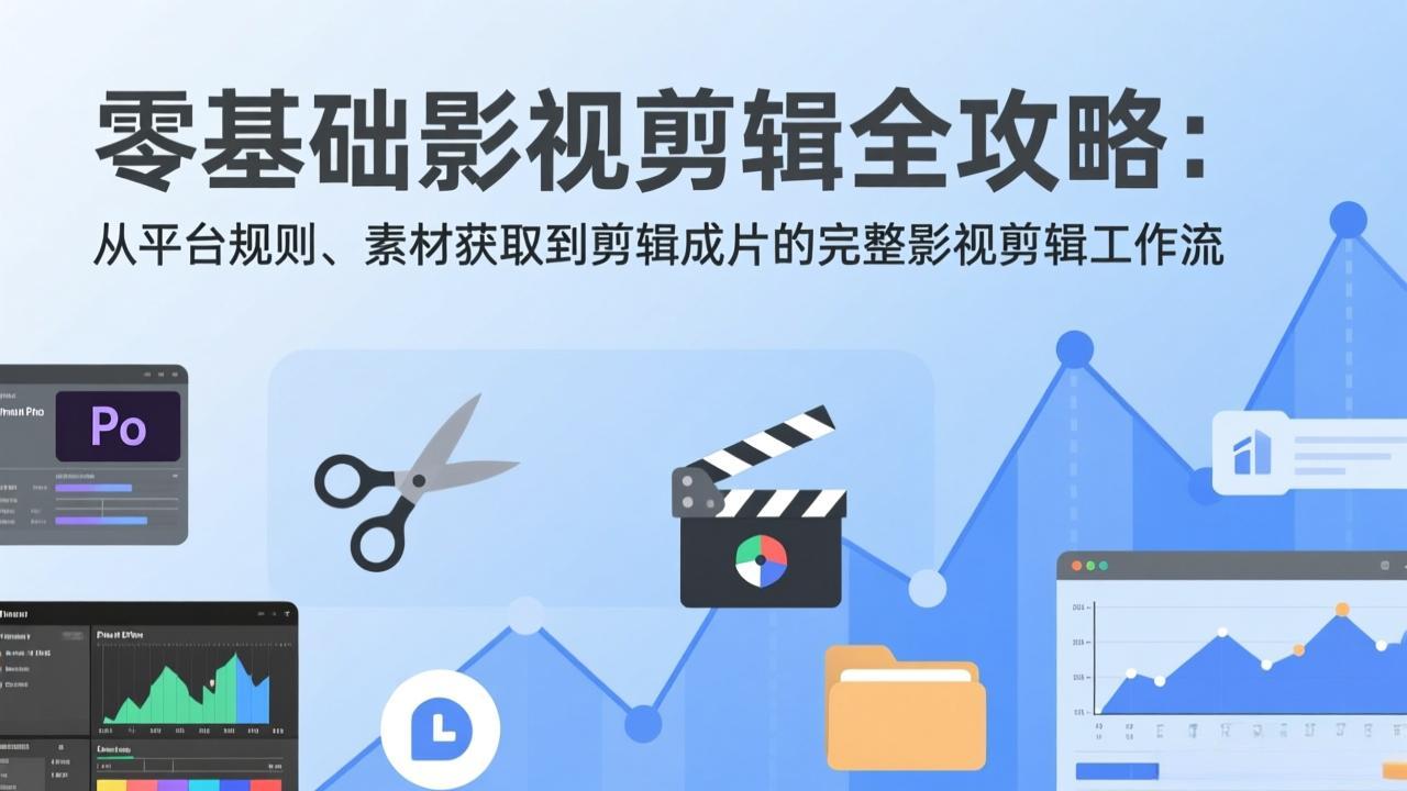 零基础影视剪辑全攻略：从平台规则、素材获取到剪辑成片的完整影视剪辑工作流-云泽轻创网