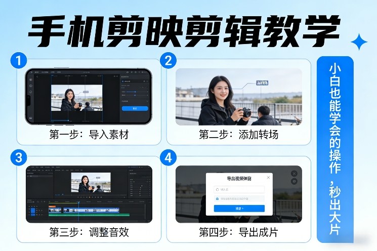 手机剪映剪辑教学，小白也能学会的操作，秒出大片-云泽轻创网