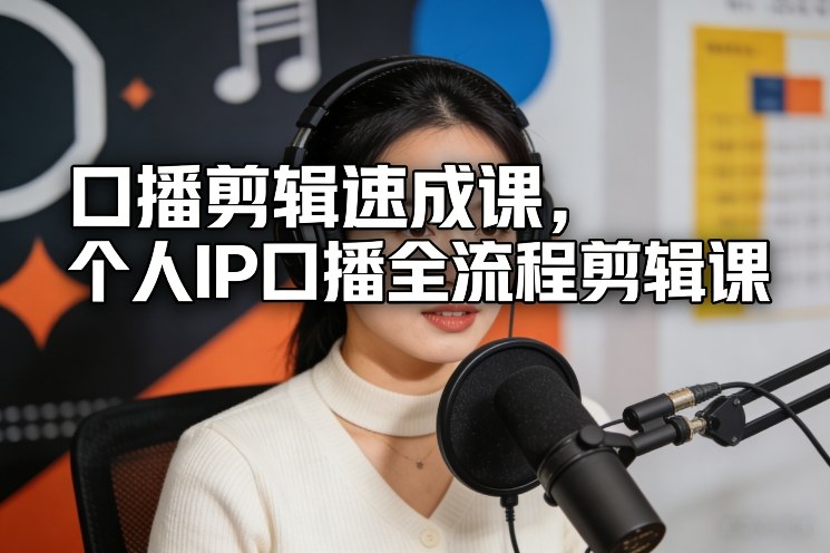 口播剪辑速成课，个人IP口播全流程剪辑课-云泽轻创网