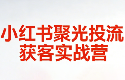 永曜·小红书聚光投流获客实战营-云泽轻创网