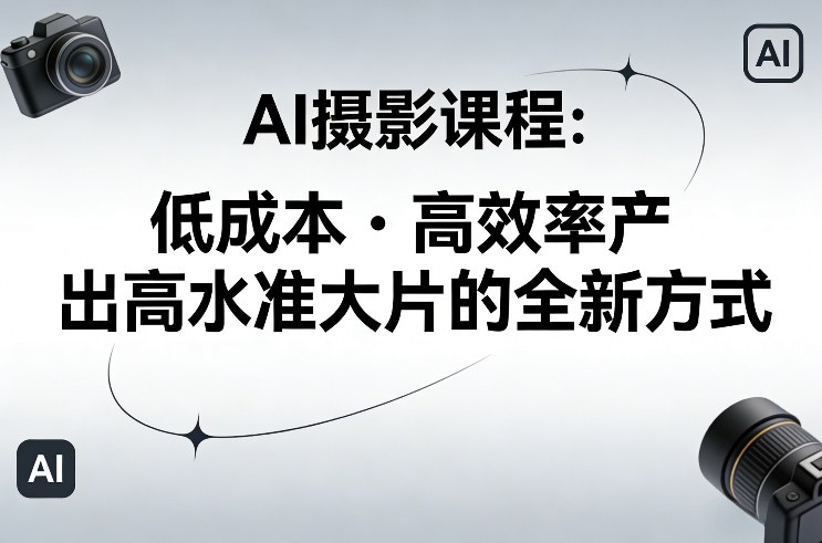 AI摄影课程，低成本高效率产出高水准大片的全新方式-云泽轻创网