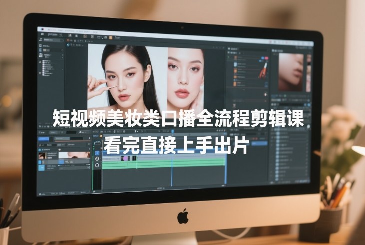 短视频美妆类口播全流程剪辑课，看完直接上手出片-云泽轻创网